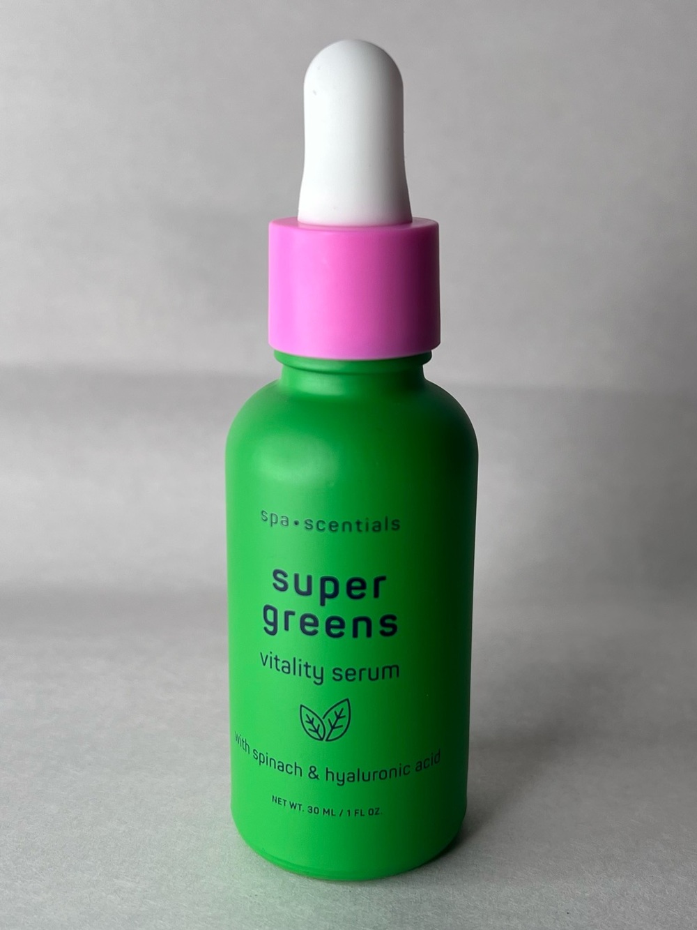 Spa Scentials Super Greens Vitality Serum 1 oz Spinach & Hyaluronic Acid